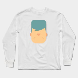 illustration vector cartoon face Long Sleeve T-Shirt